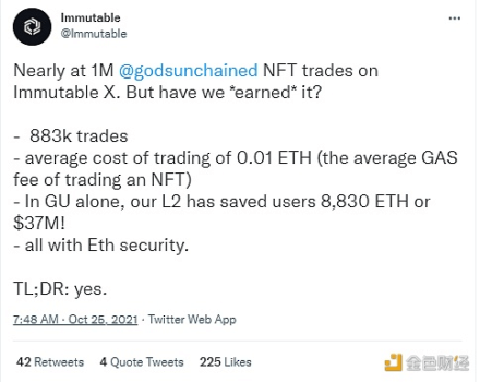 Godsunchained在Immutable X上累计交易88.3万笔 - 屯币呀
