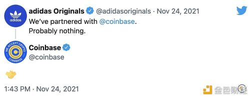 adidas Originals宣布与Coinbase建立合作伙伴关系 - 屯币呀