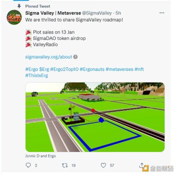 Ergo生态上首个元宇宙项目SigmaValley公布路线图 - 屯币呀