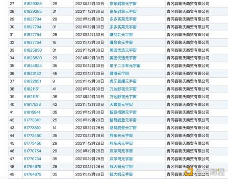 青冈县一商贸公司抢注超1300个元宇宙商标，均涉及知名公司 - 屯币呀
