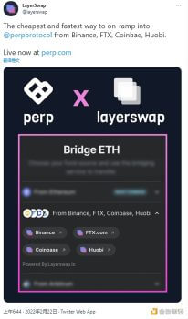 跨链及跨层协议LayerSwap宣布集成永续合约协议Perpetual Protocol - 屯币呀