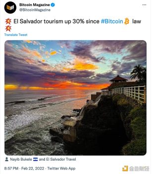 Bitcoin Magazine：自实行比特币法案，萨尔瓦多旅游业增长了30% - 屯币呀