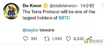 Terra联合创始人：Terra协议将是BTC的最大持有者之一 - 屯币呀