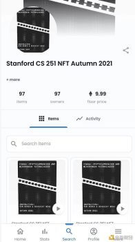 斯坦福大学：通过“加密货币与区块链技术”考试可获得地板价9.9 ETH的NFT - 屯币呀