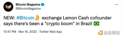 Lemon Cash联合创始人：巴西出现了“加密热潮” - 屯币呀