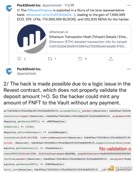 PeckShield：DeFi协议Revest Finance遭到黑客攻击 - 屯币呀
