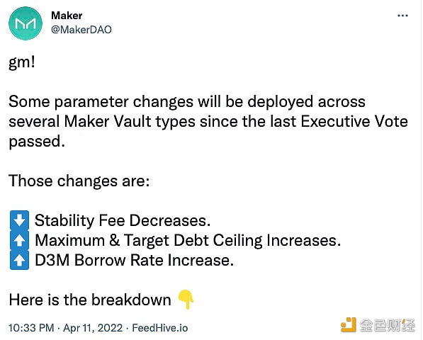 MakerDAO 将在多个 Maker Vault 中部署参数更改 - 屯币呀