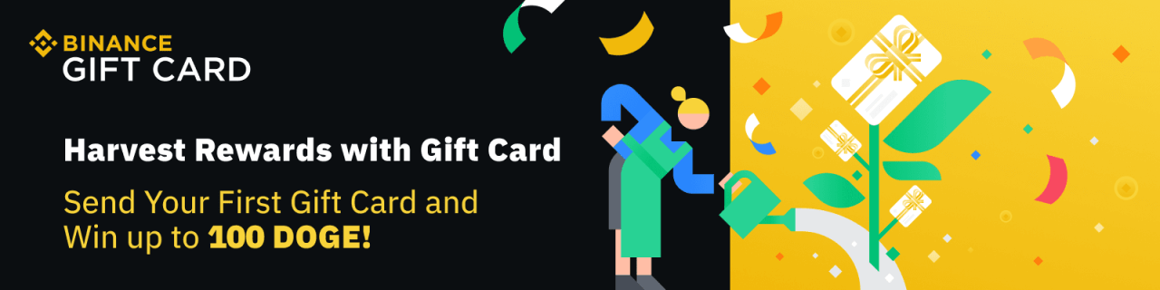 「币安」Harvest Up to 100 DOGE with Your First Gift Card! - 屯币呀